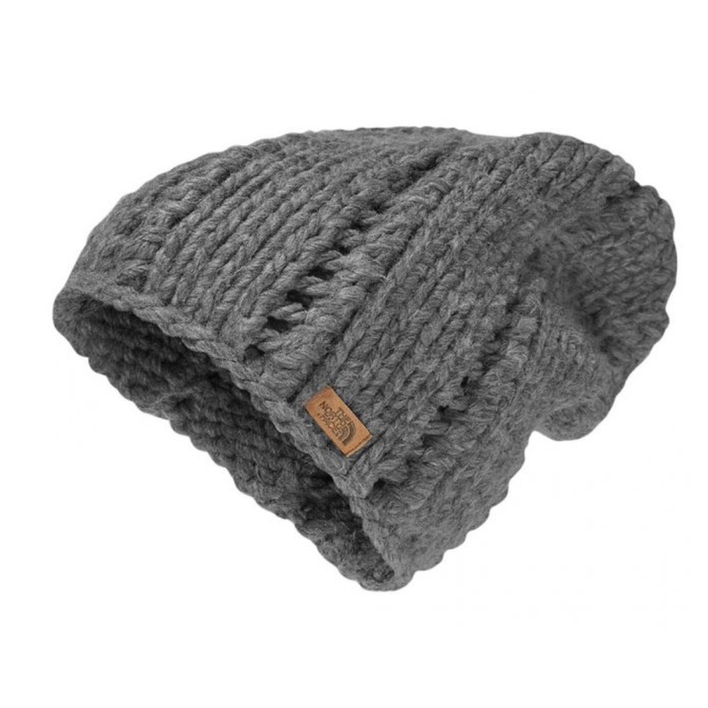 The North Face Heather Gray Chunky Knit Beanie
